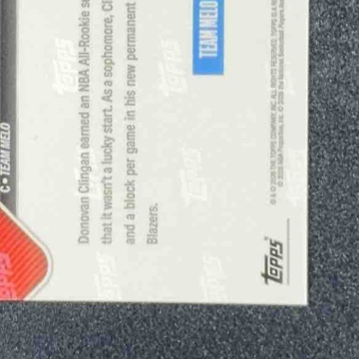 Donovan Clingan 2026 Topps NOW Rising Stars Blazers #RS16 NBA LOGO FOIL