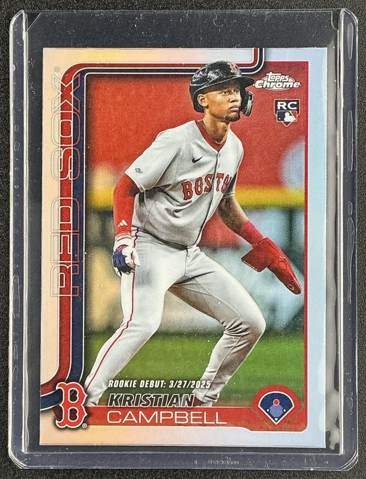 KRISTIAN CAMPBELL 2025 TOPPS CHROME UPDATE #USC188 REFRACTOR RC RED SOX
