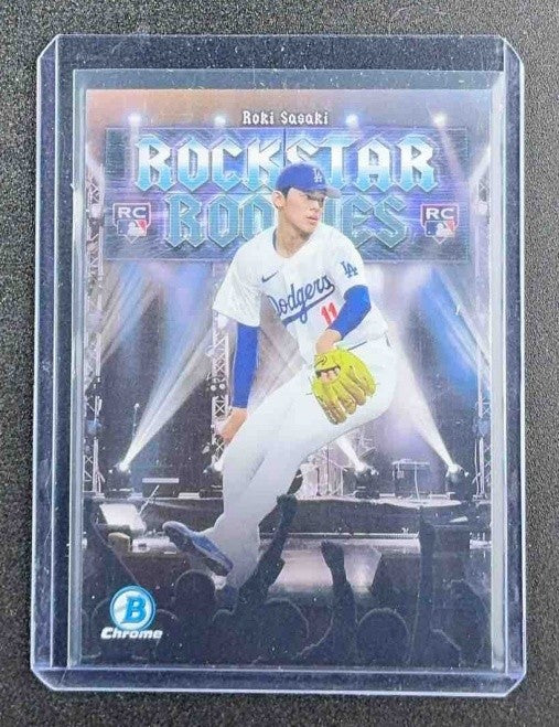 ROKI SASAKI 2025 BOWMAN #RR-20 ROCKSTAR ROOKIES CHROME RC DODGERS