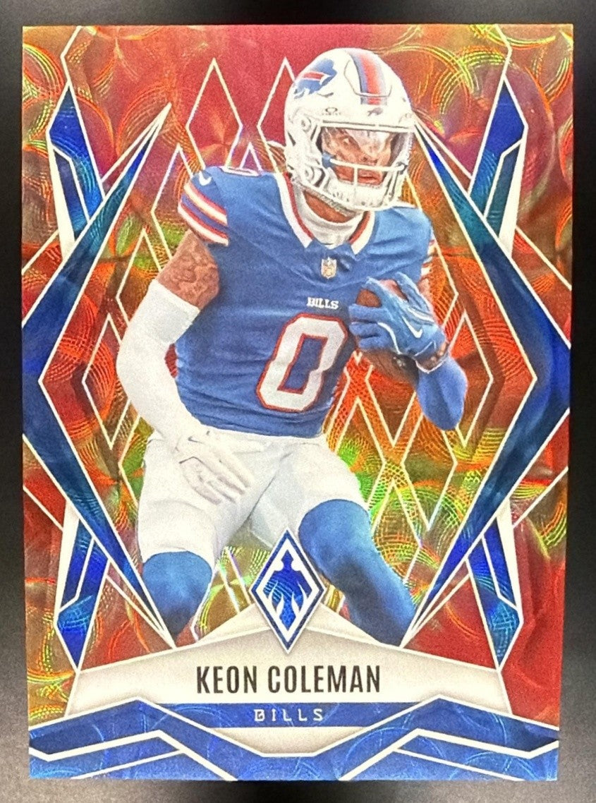 KEON COLEMAN 2025 PANINI PHOENIX #25 FIRE BURST PRIZM 280/350 BILLS
