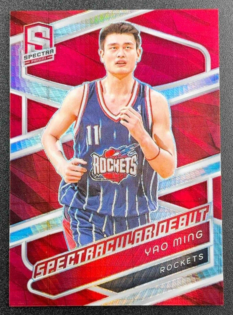 YAO MING 2023-24 PANINI SPECTRA #180 INTERNATIONAL RED ROCKETS