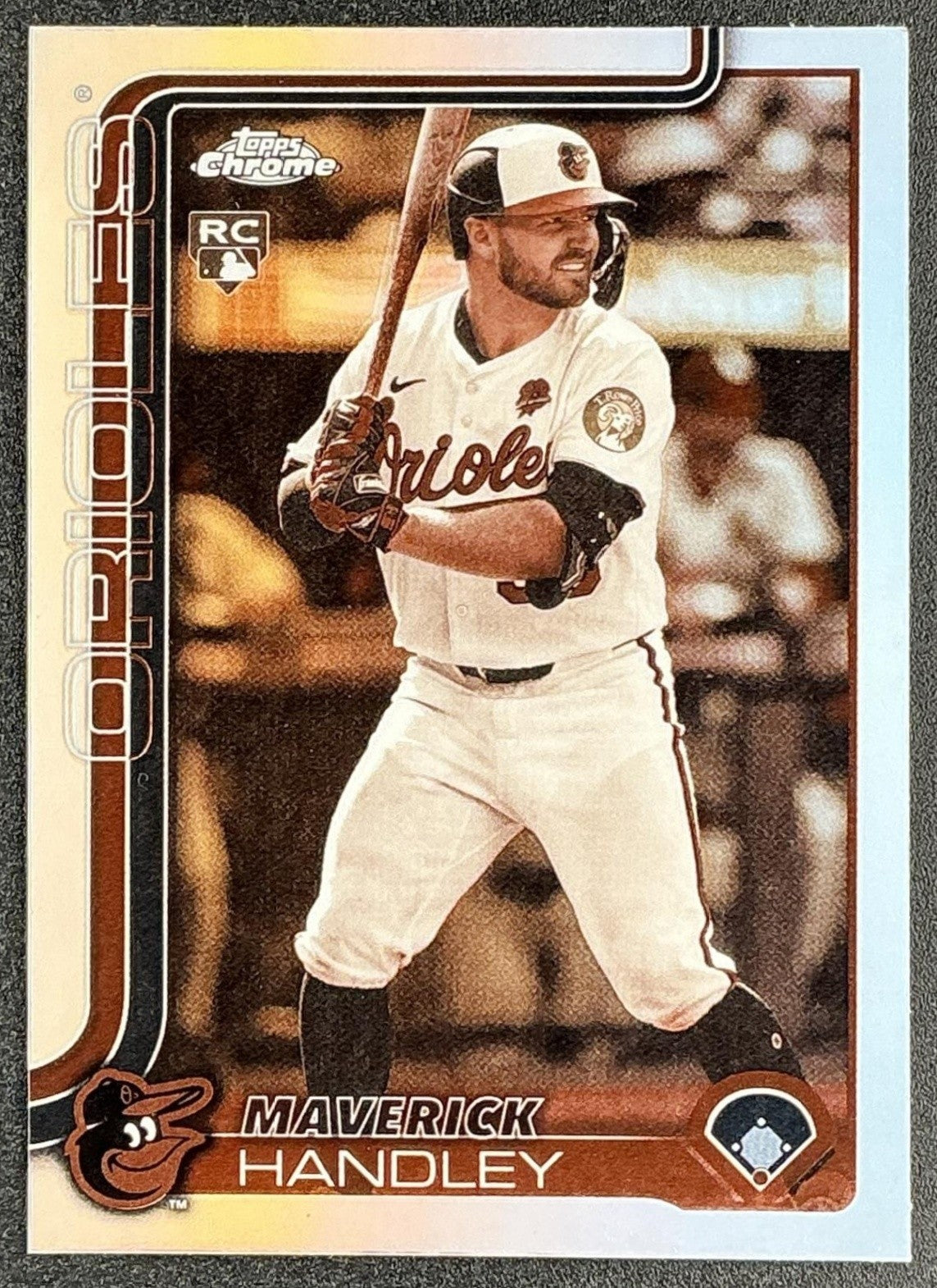 MAVERICK HANDLEY 2025 TOPPS CHROME UPDATE #USC58 SEPIA REFRACTOR RC ORIOLES