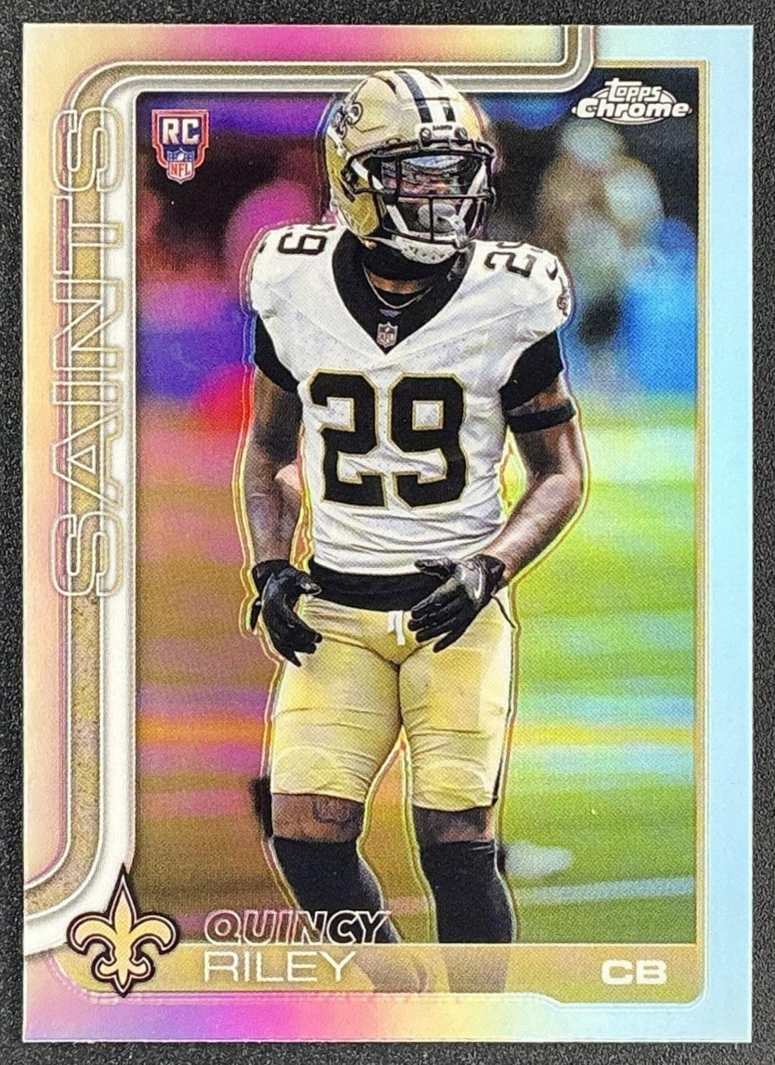QUINCY RILEY 2025 TOPPS CHROME #369 ROOKIE REFRACTOR RC SAINTS