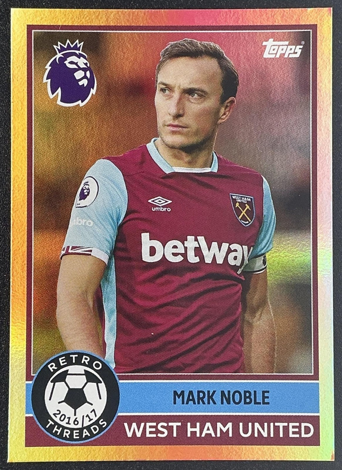 MARK NOBLE 2025-26 TOPPS PREMIER LEAGUE #397 RETRO THREADS WEST HAM