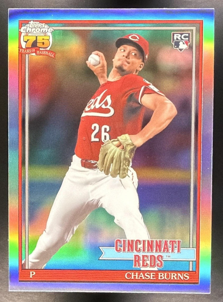 CHASE BURNS 2026 TOPPS CHROME #91CB-25 1991 RC REDS