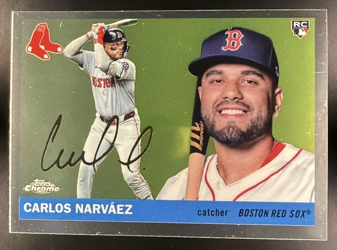 CARLOS NARVAEZ 2025 TOPPS CHROME PLATINUM ANNIVERSARY #256 RC RED SOX