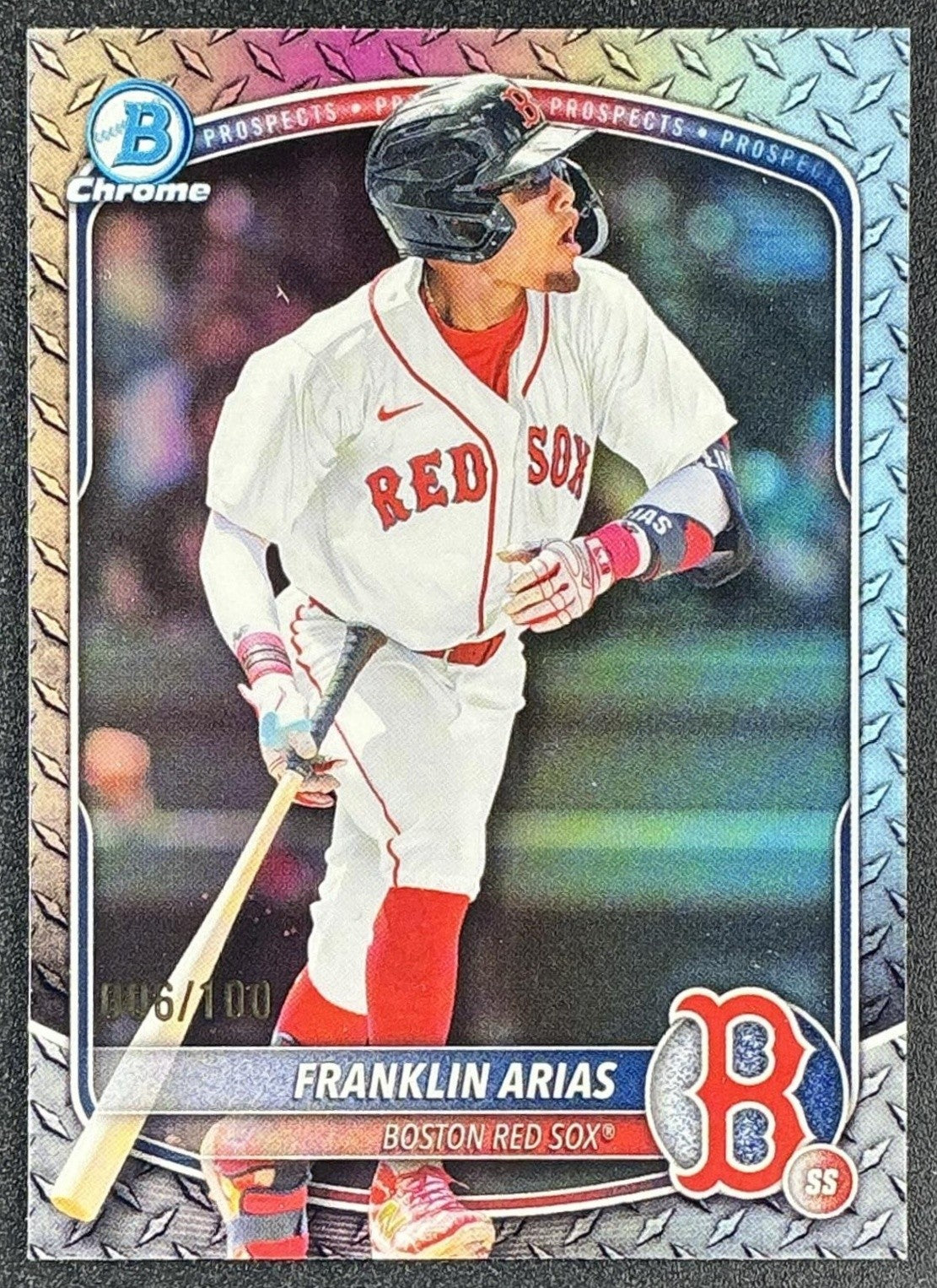 2025 Bowman Draft Franklin Arias #BDC-13 Chrome Steel Metal Refractor /100