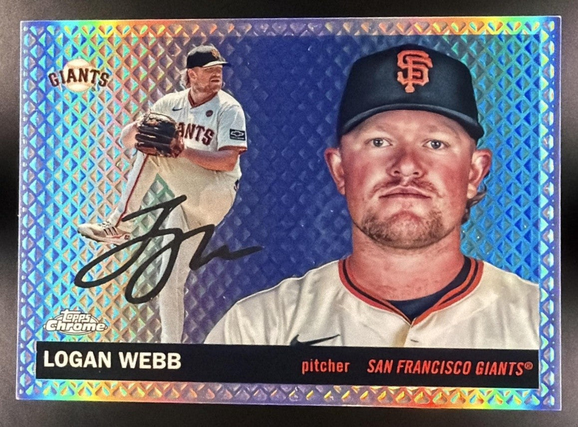 2025 Topps Chrome Platinum LOGAN WEBB Diamond Etch Refractor /55 SSP #176