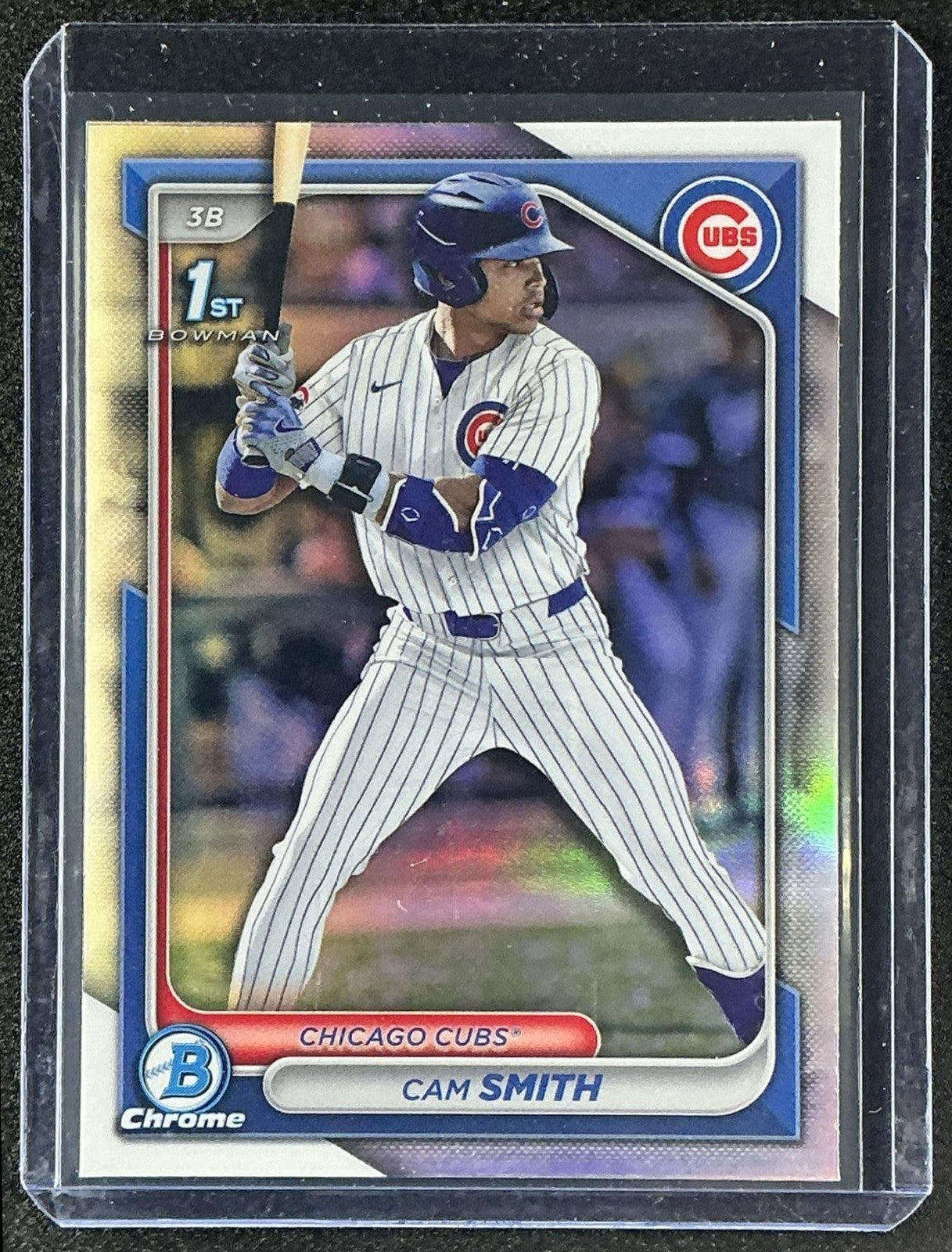 CAM SMITH 2024 BOWMAN DRAFT #BDC-67 CHROME REFRACTOR 1ST PROSPECT CUBS