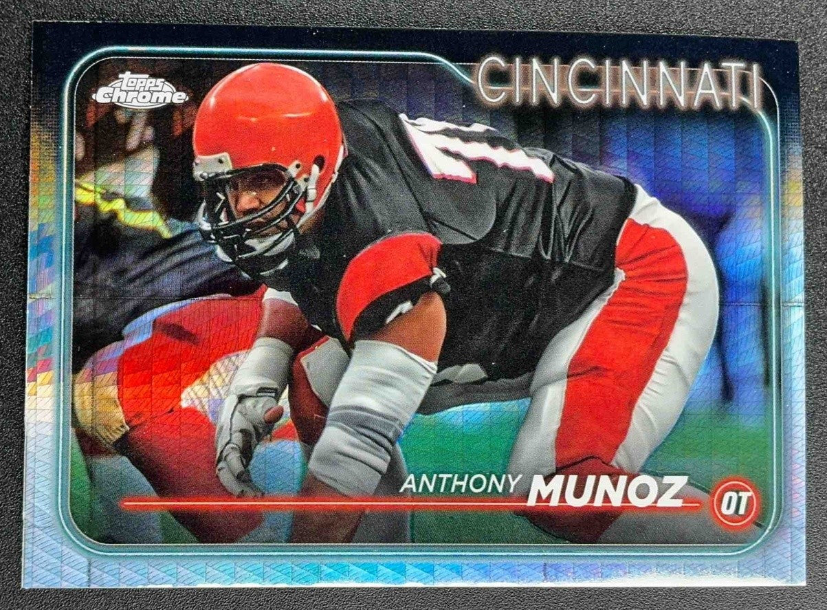 ANTHONY MUNOZ 2024 TOPPS CHROME #28 PRISM REFRACTOR BENGALS