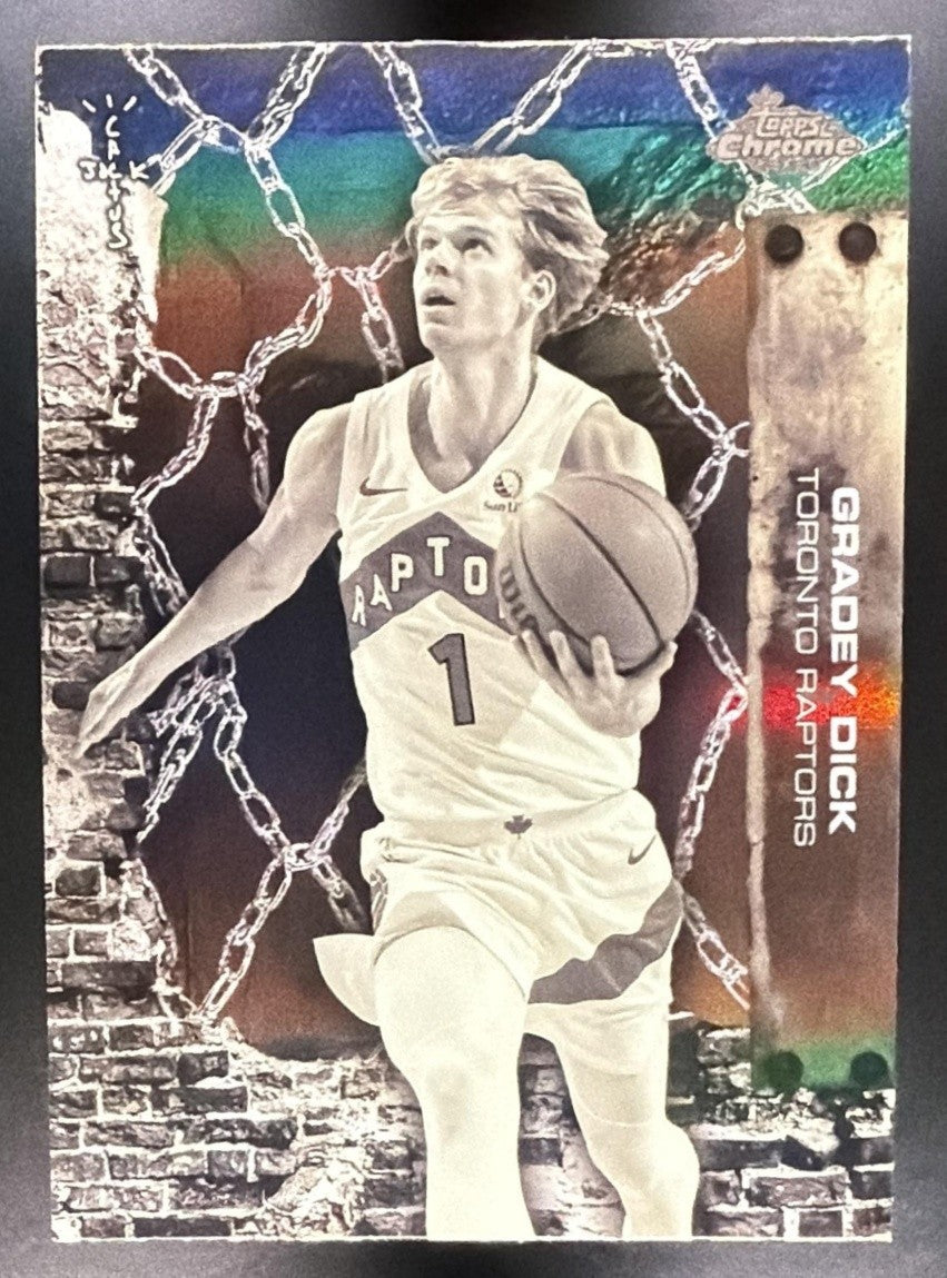 GRADEY DICK 2025-26 TOPPS CHROME X CACTUS JACK #9 REFRACTOR RAPTORS
