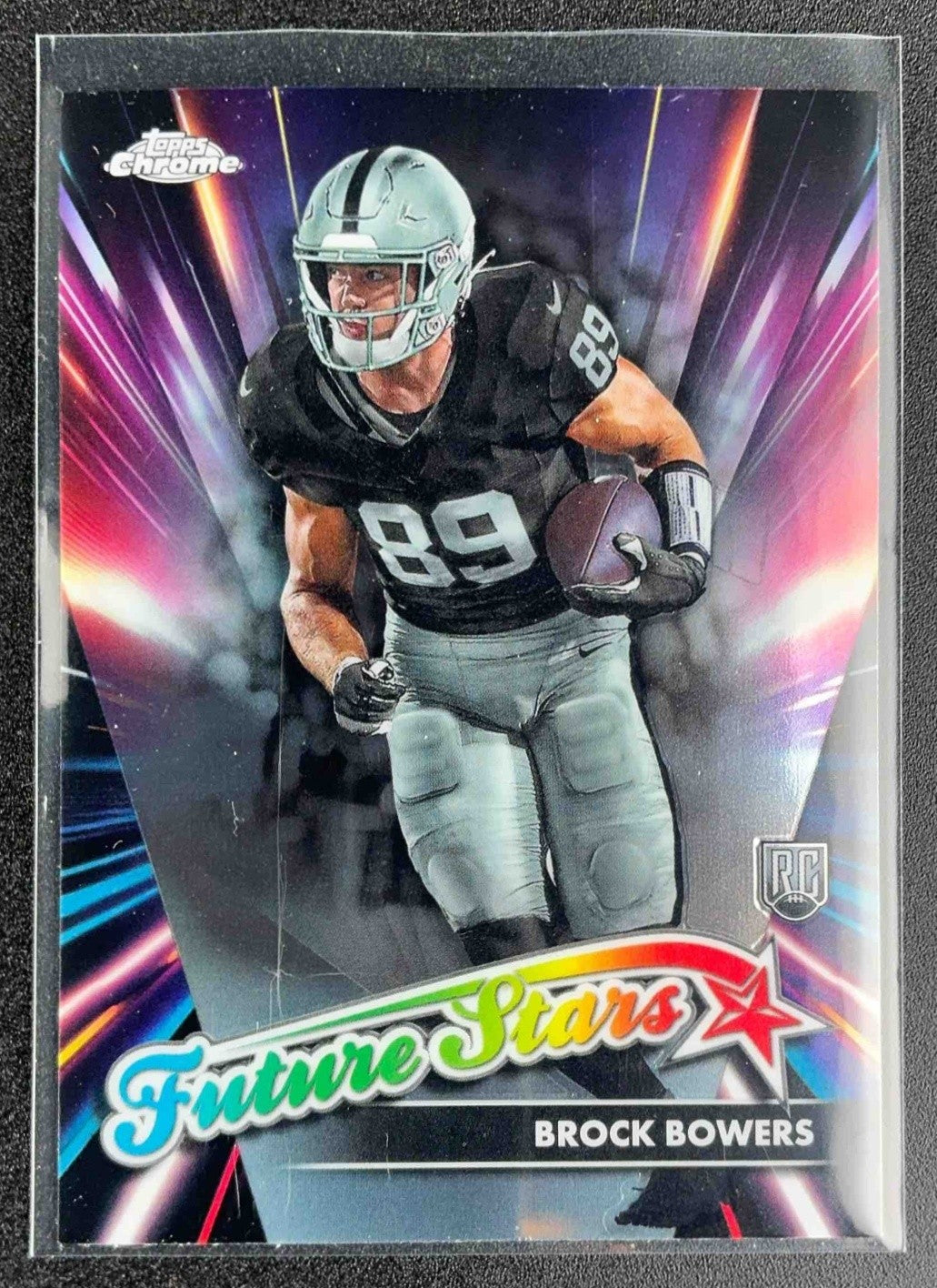 BROCK BOWERS 2024 TOPPS CHROME #FS-12 FUTURE STARS RC RAIDERS