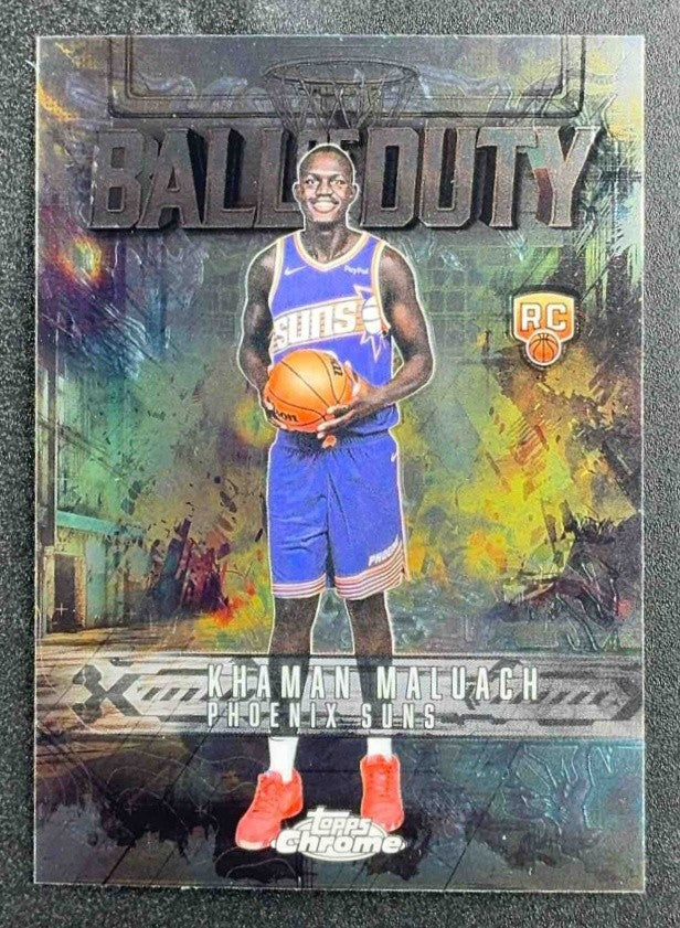 KHAMAN MALUACH 2025-26 TOPPS CHROME #BD-25 BALL OF DUTY RC SUNS