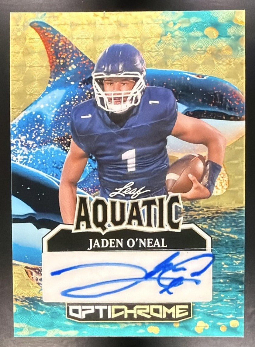 JADEN O'NEAL 2025 LEAF OPTICHROME #A-JON AQUATIC AUTO LAVA RED 1/1