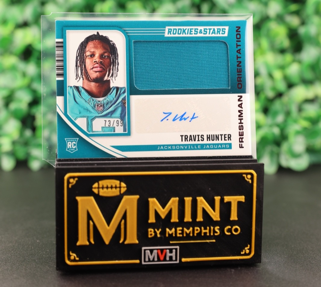 TRAVIS HUNTER 2025 ROOKIES & STARS FRESHMAN ORIENTATION PATCH AUTO RC /99 RPA
