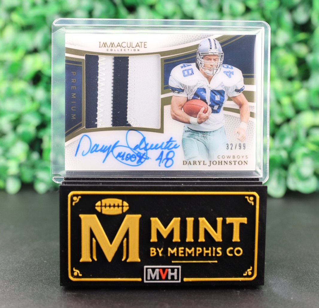 Daryl Johnston 2025 Panini Immaculate Premium Patch Auto /99 Dallas Cowboys