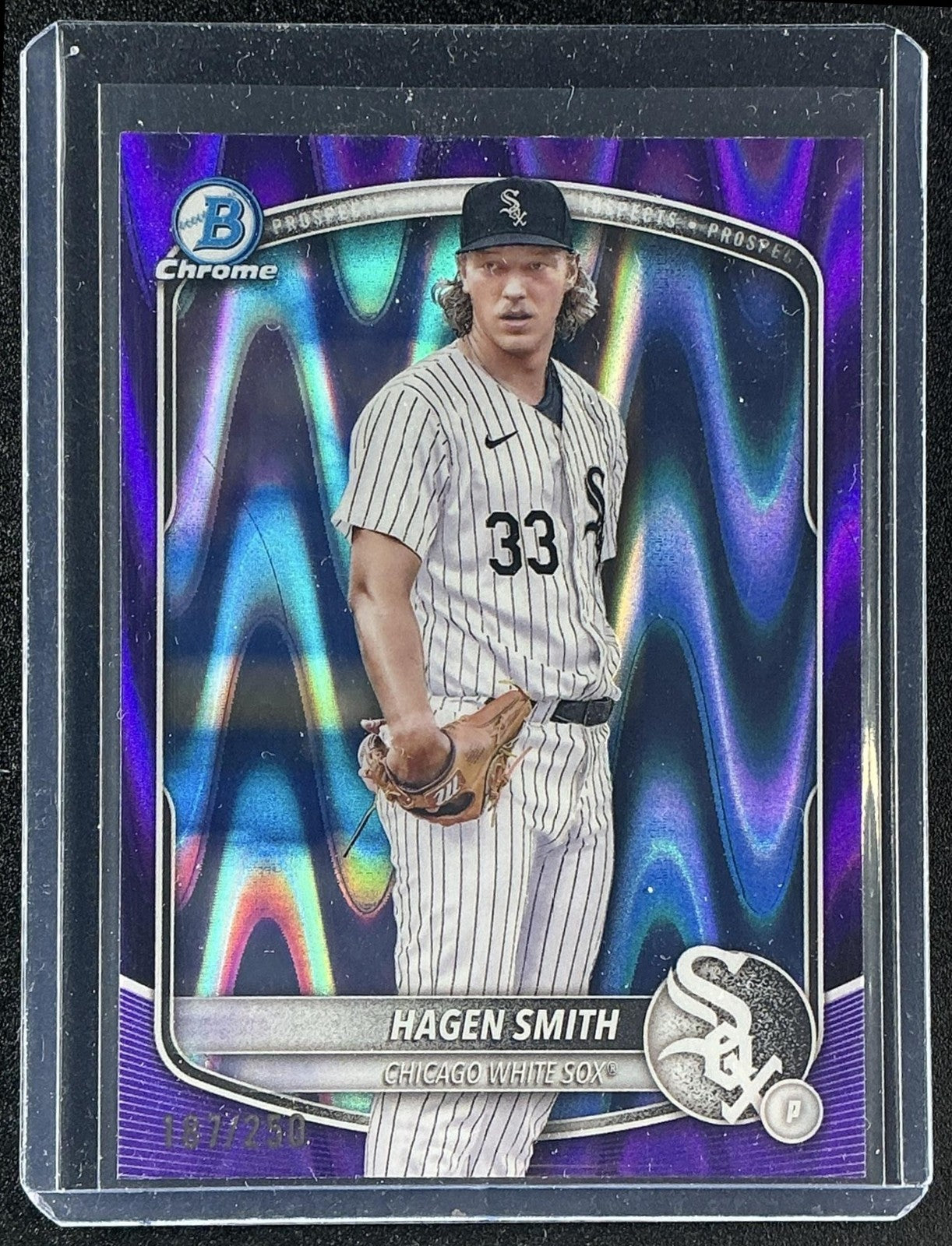 2025 Bowman Hagen Smith #BCP-44 Chrome Prospects Purple Raywave Refractor /250
