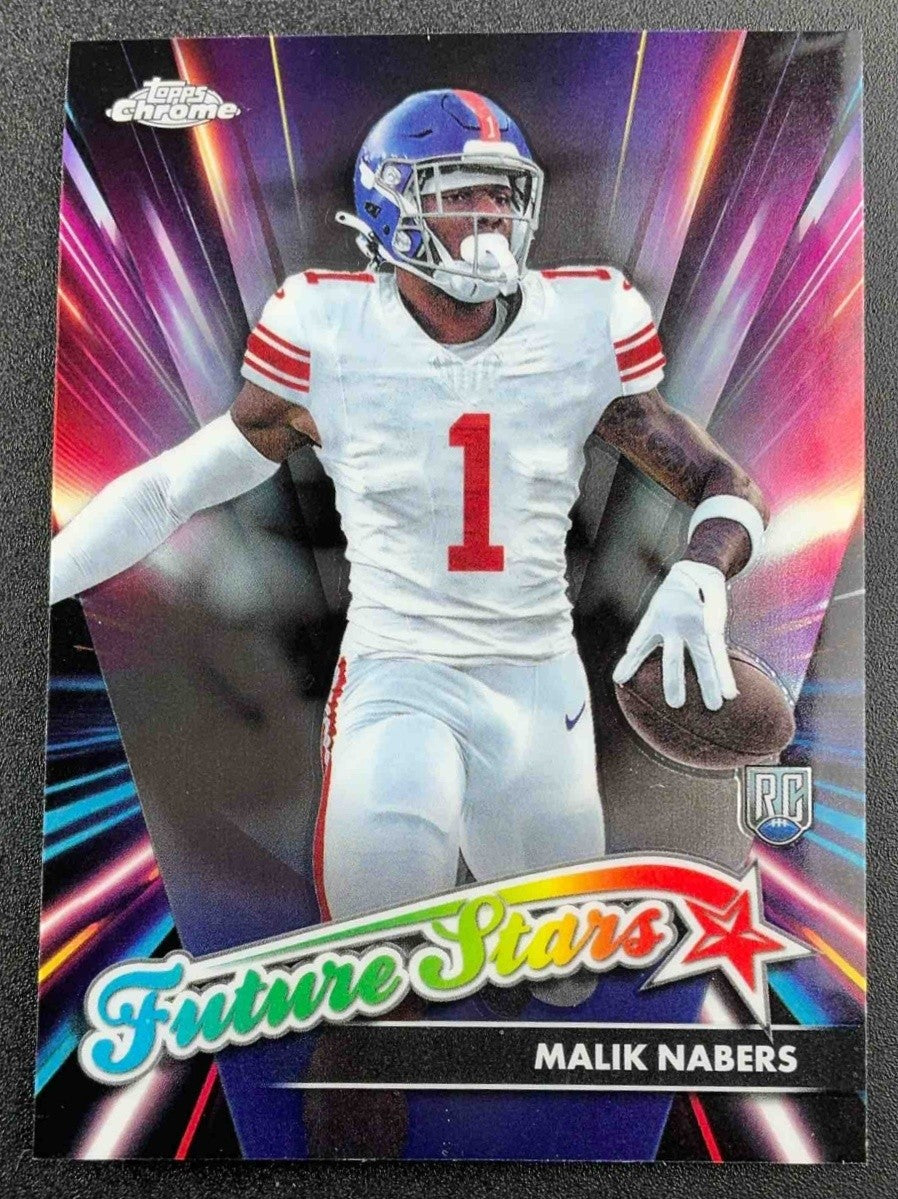 MALIK NABERS 2024 TOPPS CHROME #FS-9 FUTURE STARS RC GIANTS