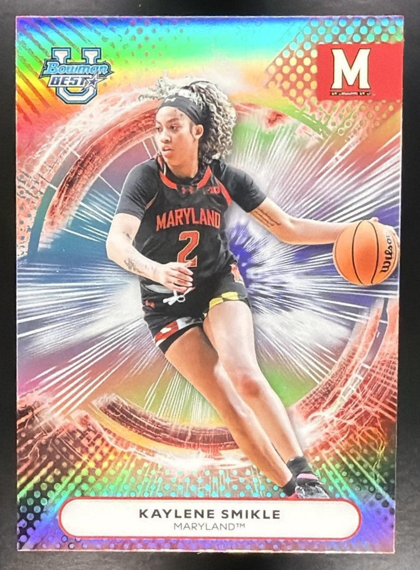 KAYLENE SMIKLE 2025-26 BOWMAN BEST UNIVERSITY #47 REFRACTOR TERRAPINS