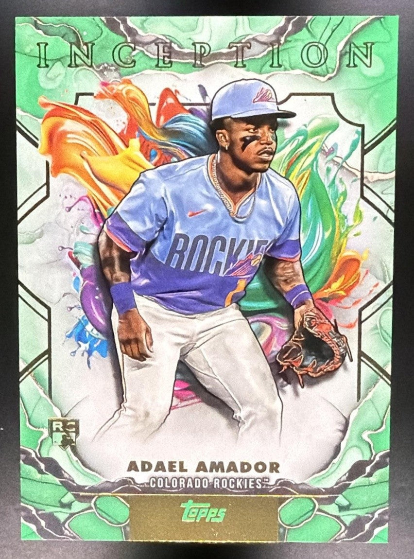 ADAEL AMADOR 2025 TOPPS INCEPTION #65 GREEN RC ROCKIES