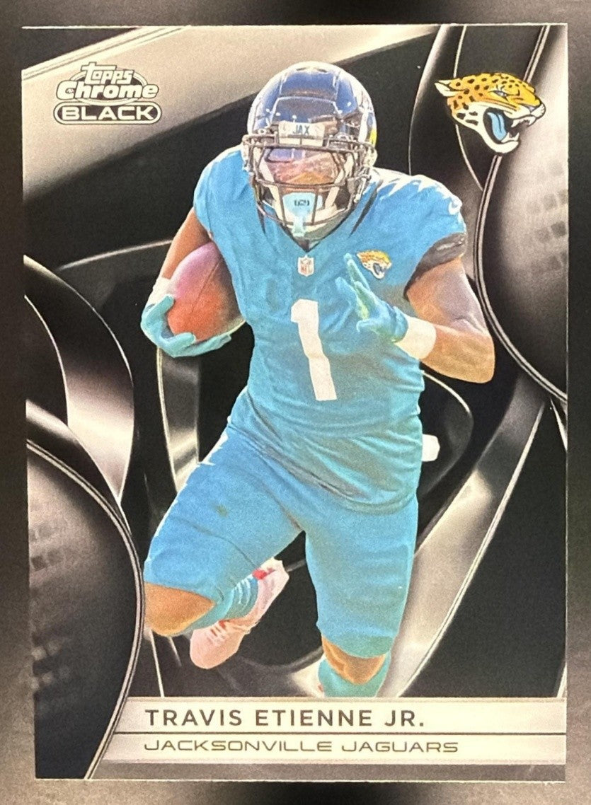 TRAVIS ETIENNE JR. 2025 TOPPS CHROME BLACK #49 JAGUARS