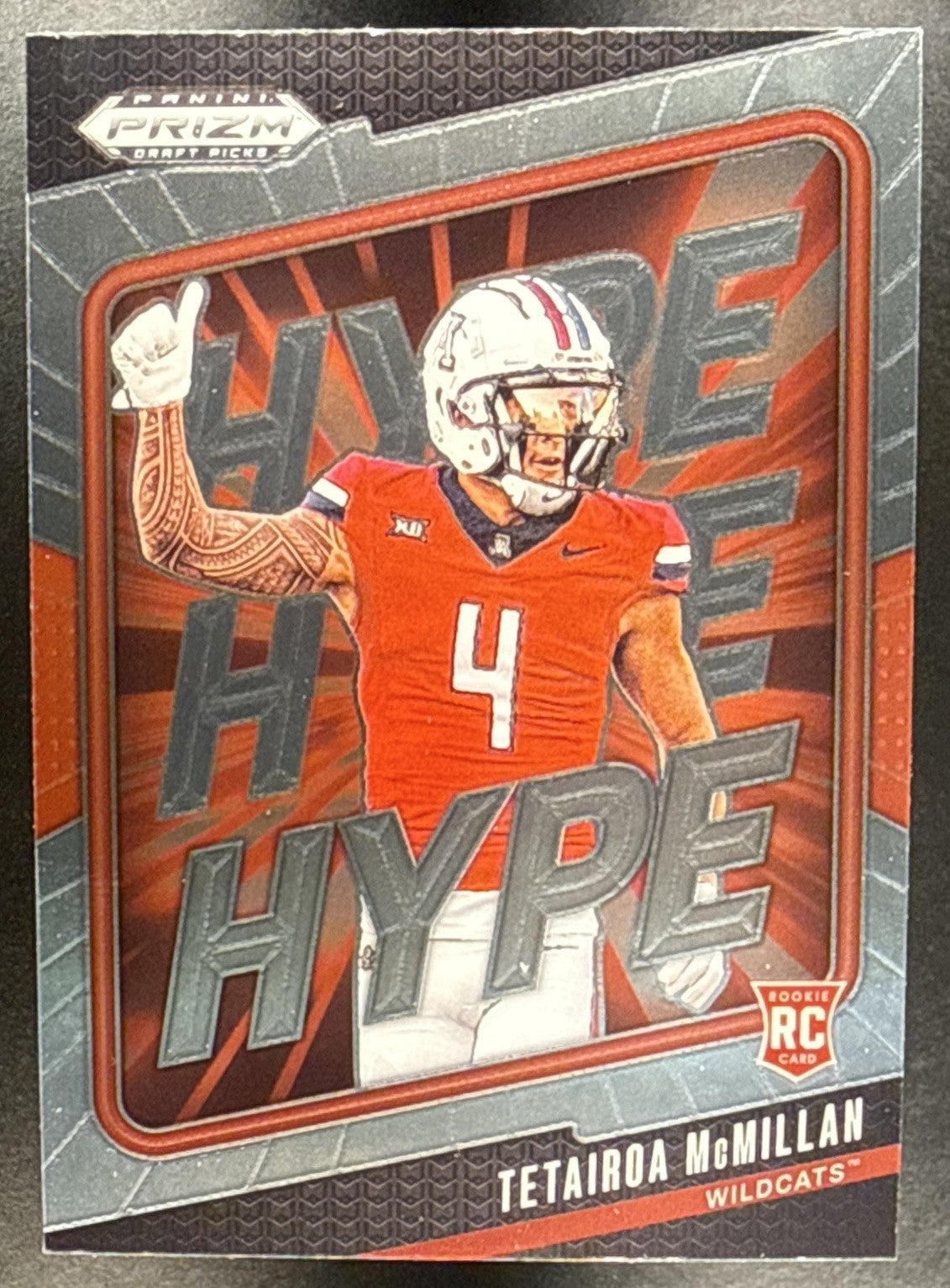 TETAIROA MCMILLAN 2025 PANINI PRIZM DRAFT PICKS #5 HYPE WILDCATS