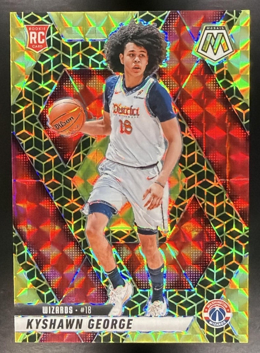 2024 Panini Mosaic Kyshawn George #247 Spectris Gold FOTL Mosaic /10 RC