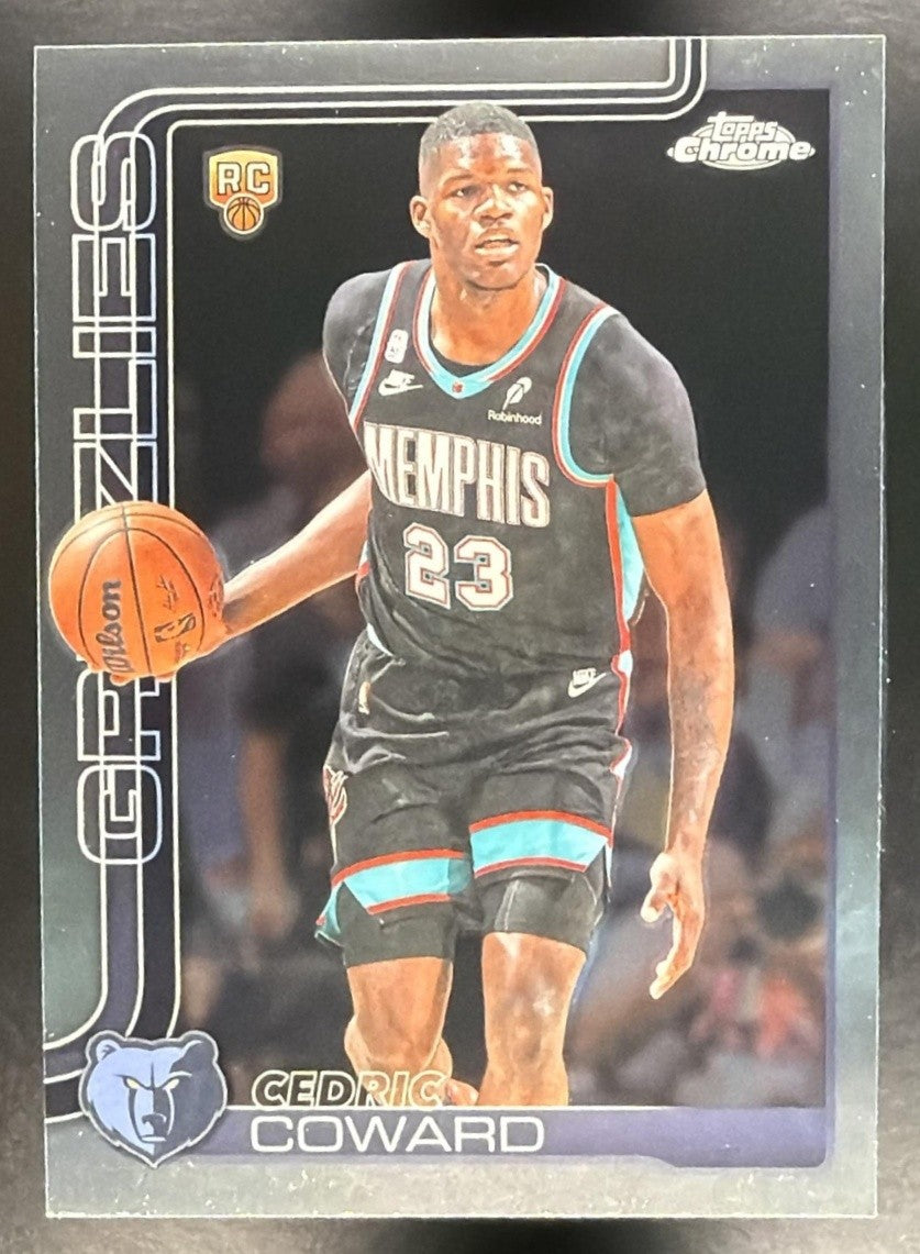 CEDRIC COWARD 2025-26 TOPPS CHROME UPDATE #161 RC GRIZZLIES