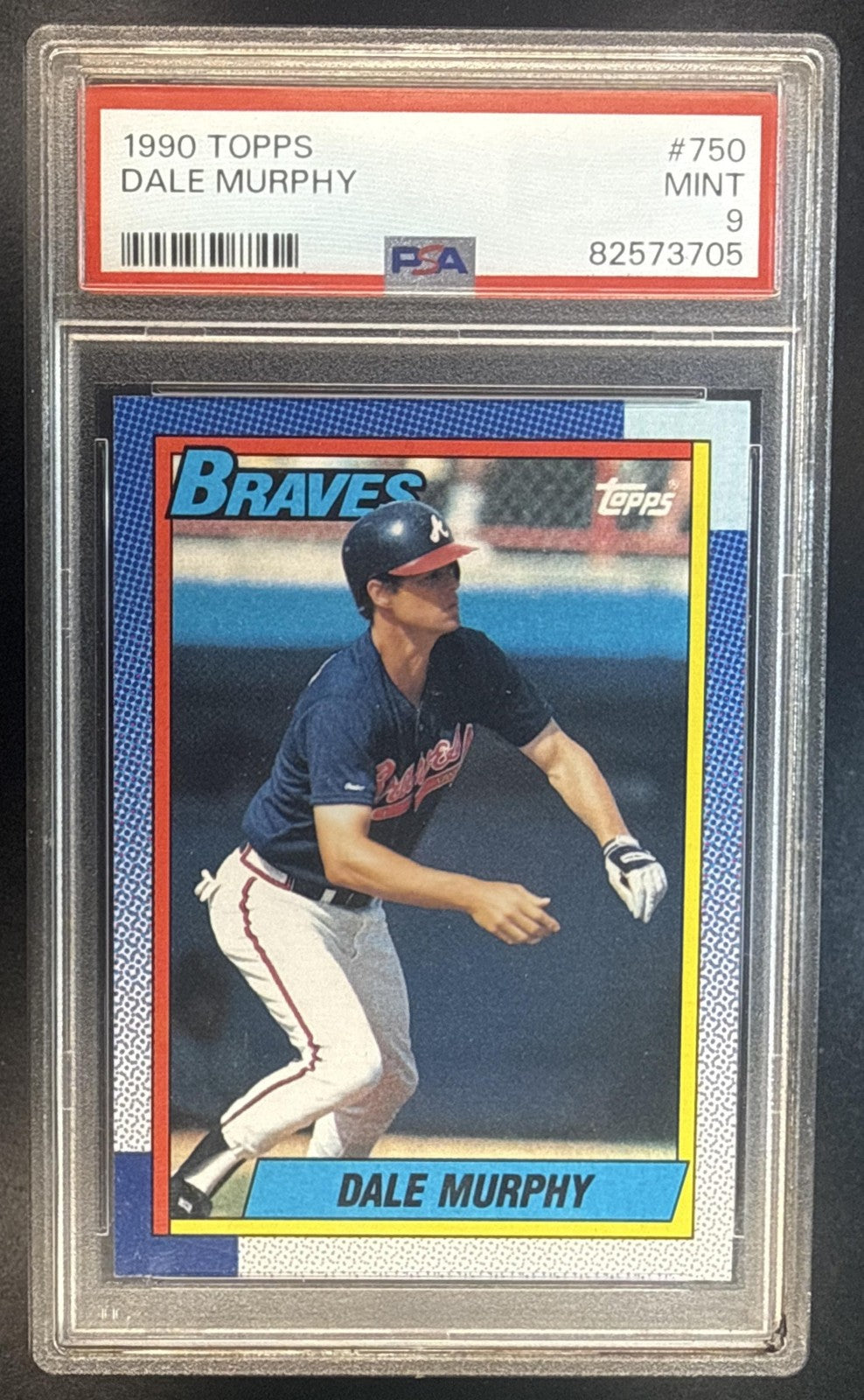 DALE MURPHY 1990 TOPPS #750 - BRAVES PSA 9