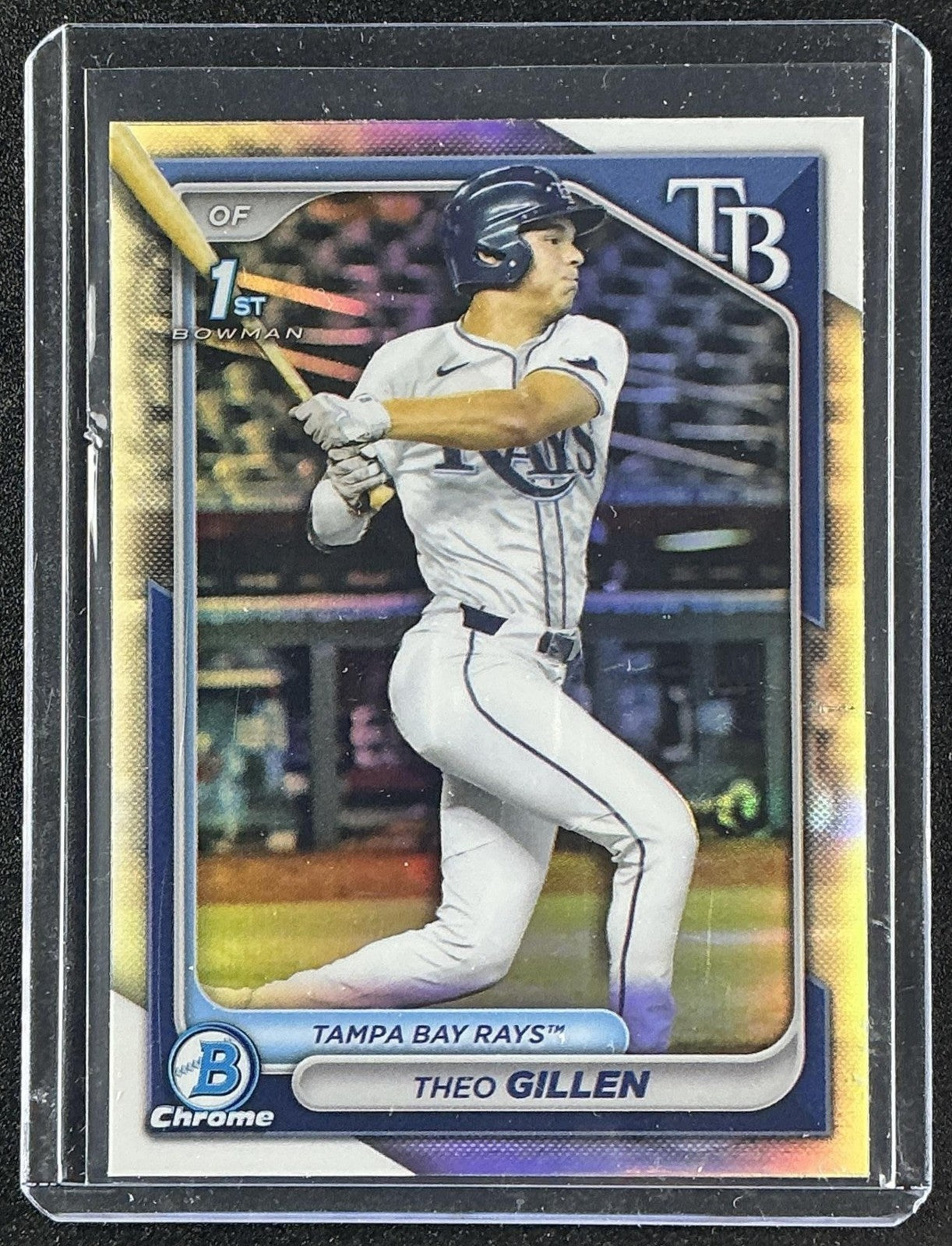 THEO GILLEN 2024 BOWMAN DRAFT #BDC-73 CHROME REFRACTOR 1ST PROSPECT RAYS