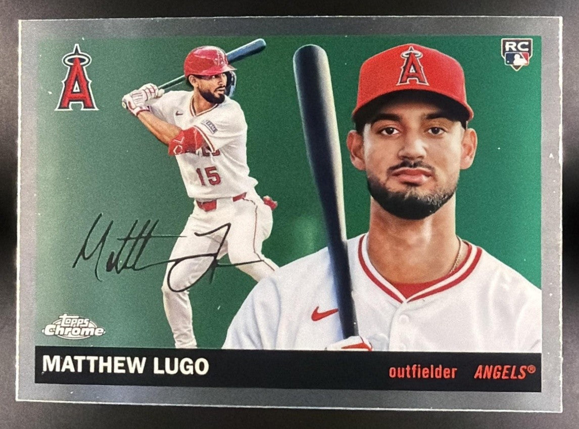 MATTHEW LUGO 2025 TOPPS CHROME PLATINUM ANNIVERSARY #362 RC ANGELS