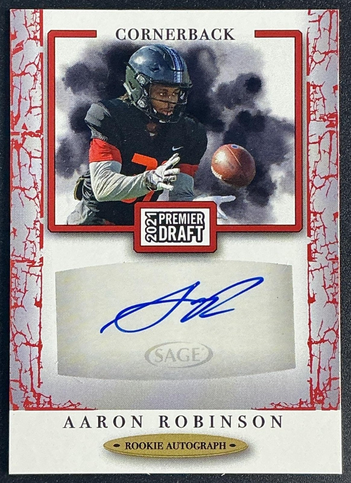 AARON ROBINSON 2021 SAGE PREMIER DRAFT #A78 AUTO RED RC