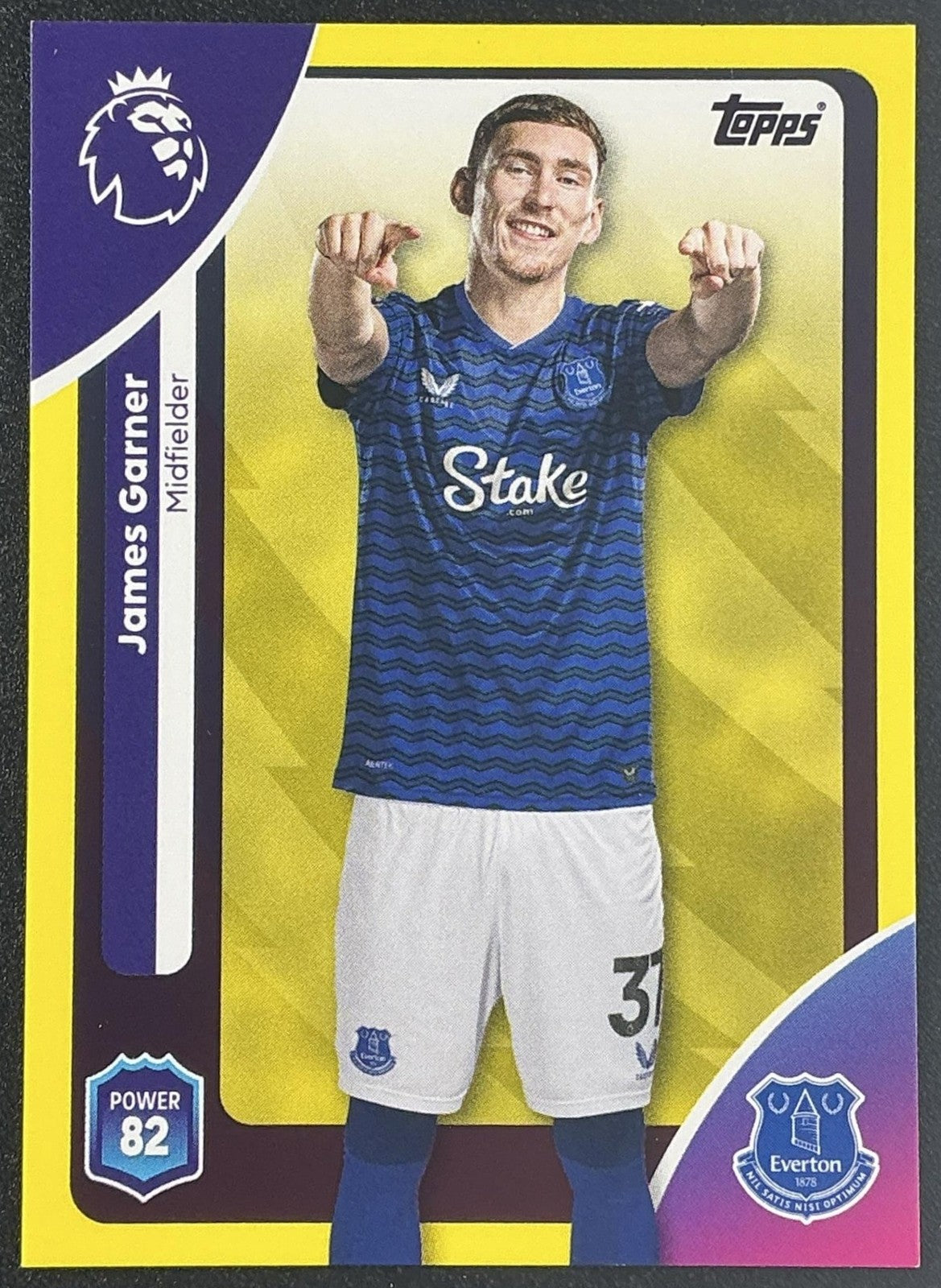 JAMES GARNER 2025-26 TOPPS PREMIER LEAGUE #137 YELLOW EVERTON