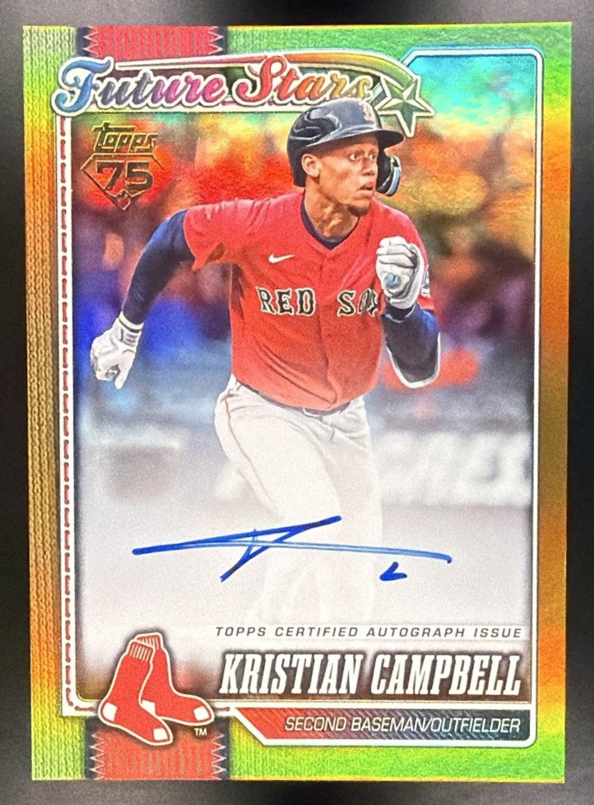 KRISTIAN CAMPBELL 2026 TOPPS SERIES 1 #125 REAL ONE AUTO GOLD FOIL 50/50 RED SOX