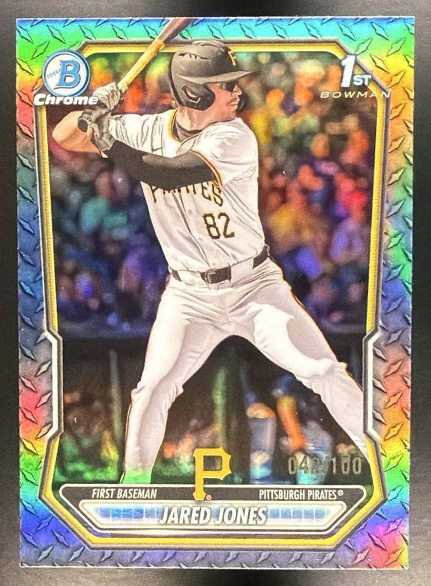 2026 Bowman Jared Jones #BCP-6 Chrome Steel Metal Refractor /100 1st Prospect