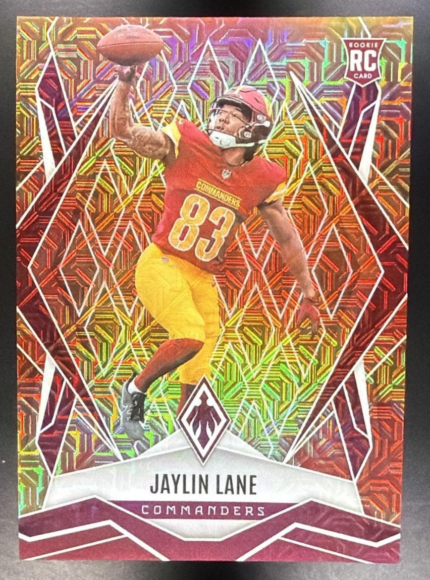 JAYLIN LANE 2025 PANINI PHOENIX #186 FIRE BURST PRIZM 343/350 RC COMMANDERS