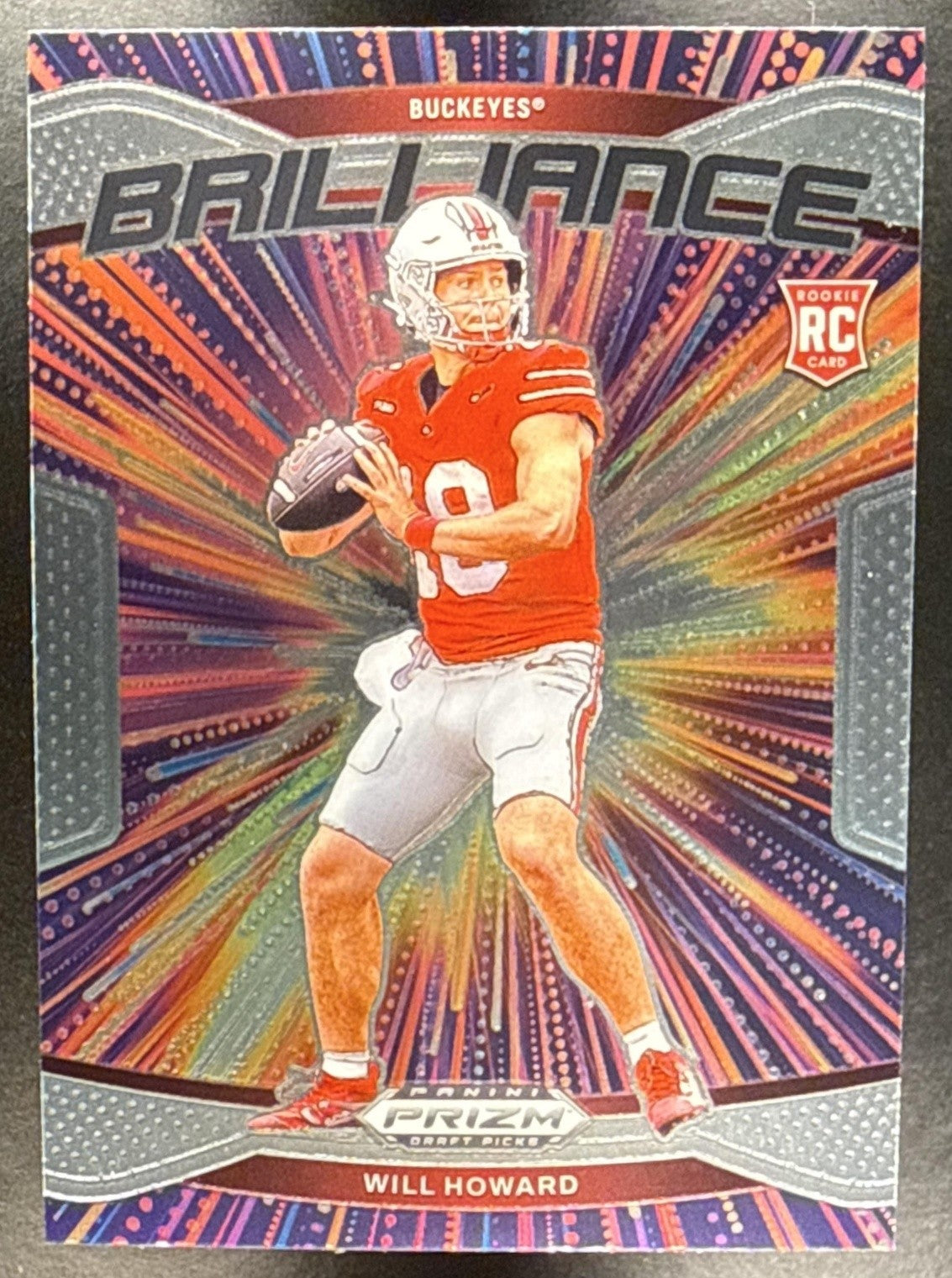 WILL HOWARD 2025 PANINI PRIZM DRAFT PICKS #23 BRILLIANCE BUCKEYES