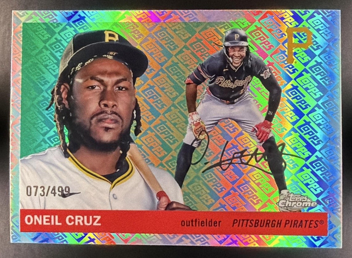 ONEIL CRUZ 2025 TOPPS CHROME PLATINUM ANNIVERSARY #172 REFRACTOR 73/499 PIRATES