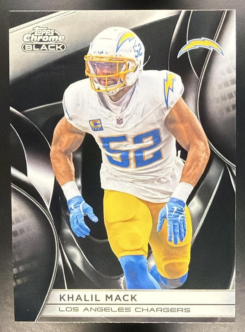 KHALIL MACK 2025 TOPPS CHROME BLACK #58 CHARGERS