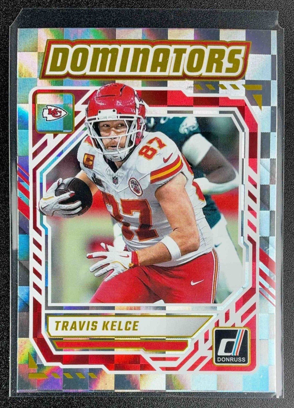 TRAVIS KELCE 2025 PANINI DONRUSS #DOM-TKE DOMINATORS CHIEFS