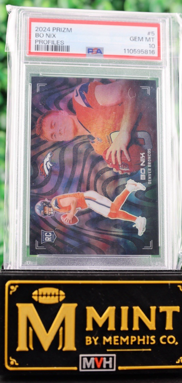 BO NIX 2024 PANINI PRIZM PROFILES #5 ROOKIE RC PSA 10 CASE HIT SSP BRONCOS