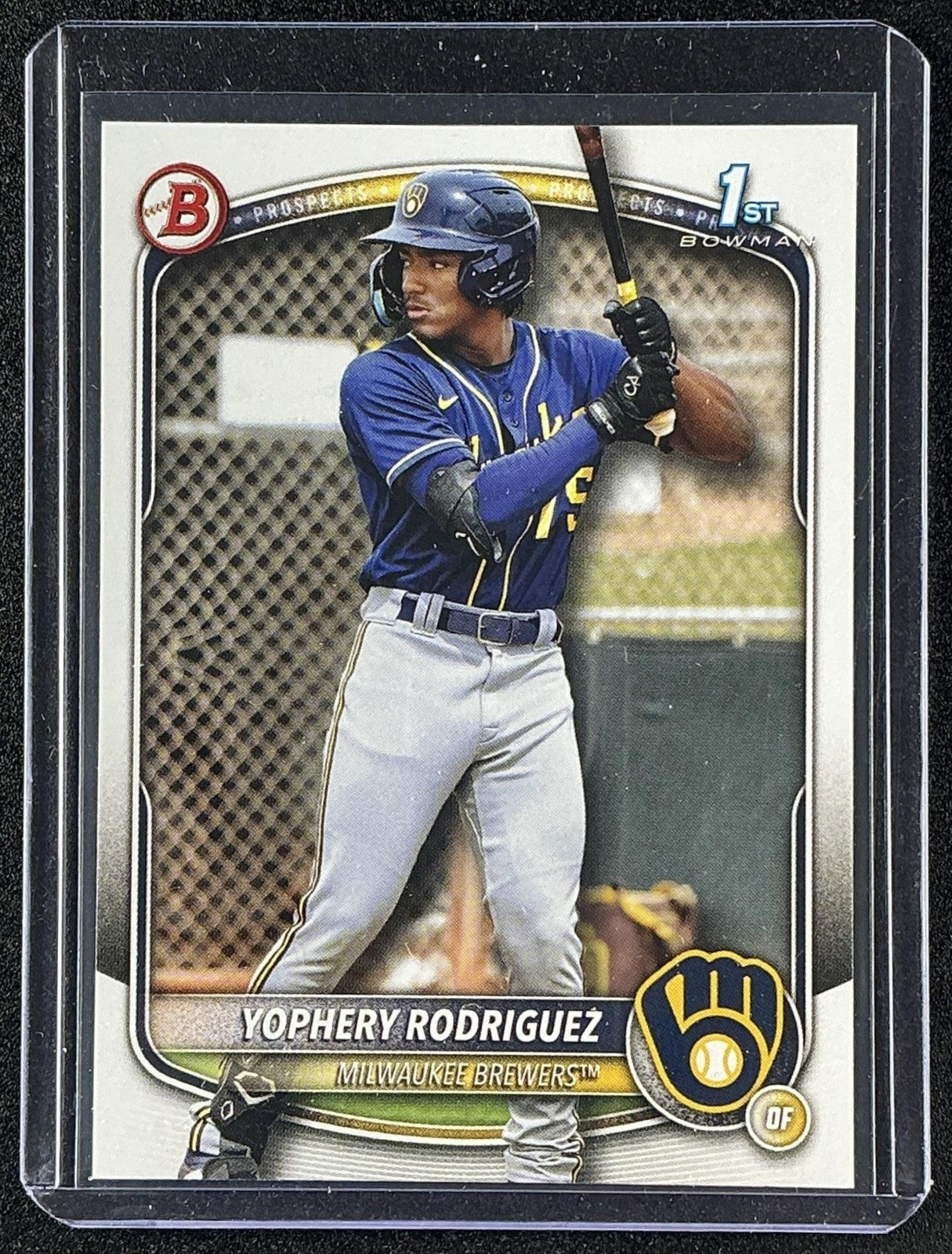 YOPHERY RODRIGUEZ 2025 BOWMAN #BP-36 1ST PROSPECT BREWERS