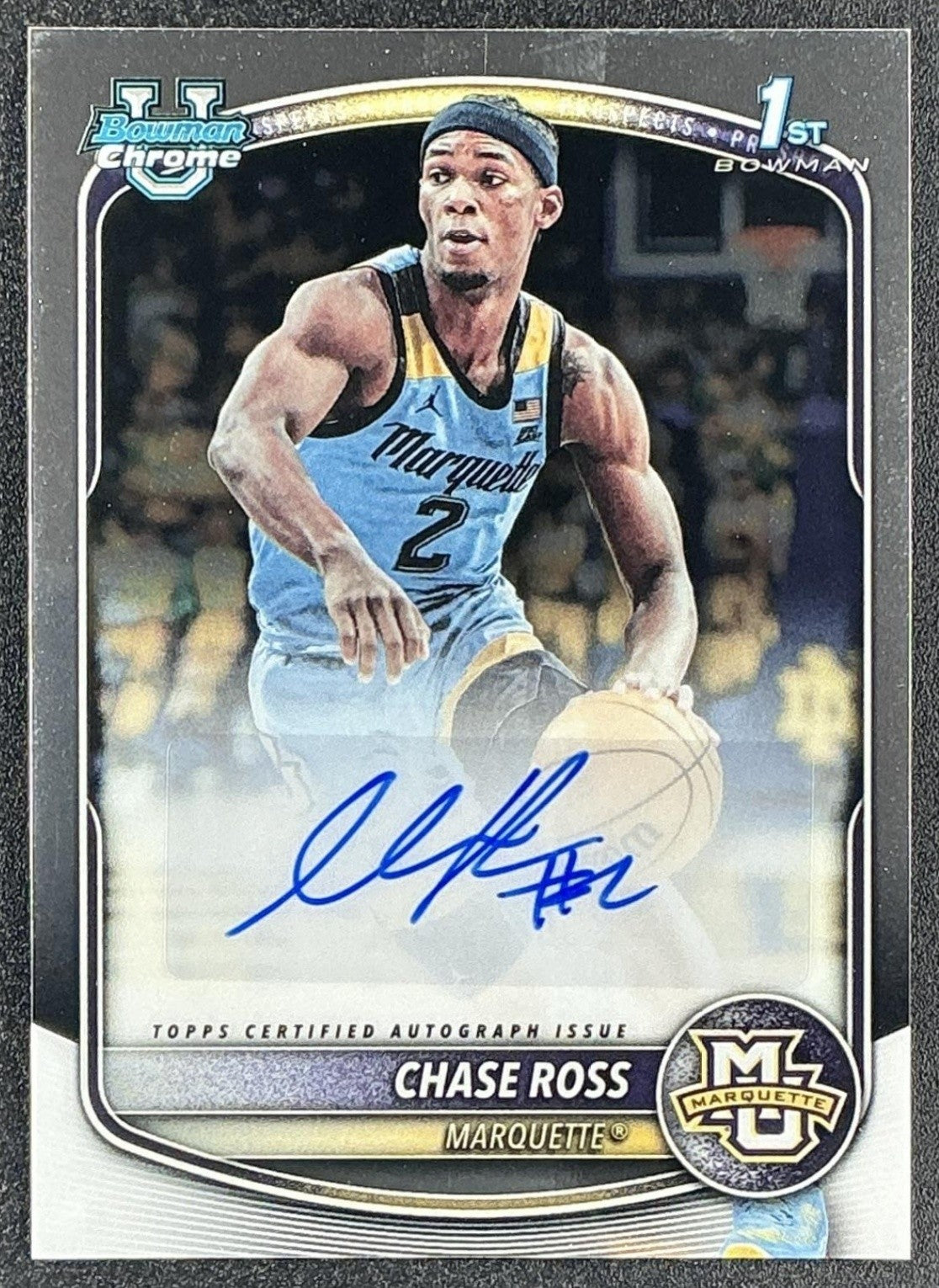 CHASE ROSS 2025-26 BOWMAN #CPA-CR CHROME AUTO 1ST PROSPECT GOLDEN EAGLES