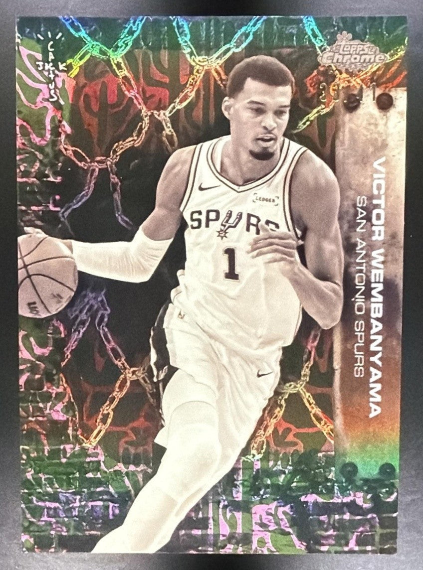 VICTOR WEMBANYAMA 2025-26 TOPPS CHROME X CACTUS JACK REFRACTOR /41 SSP SPURS