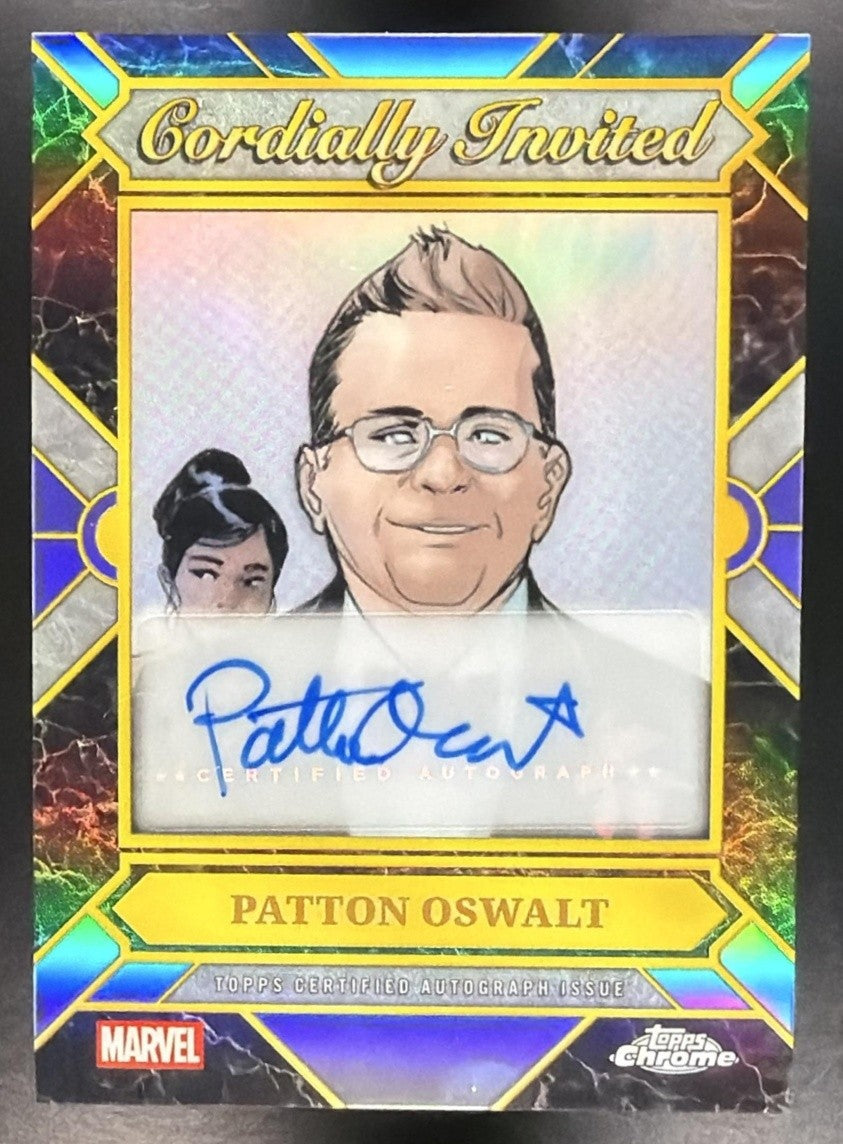 PATTON OSWALT 2026 TOPPS CHROME MARVEL COMICS #CIA-PO CORDIALLY INVITED AUTO