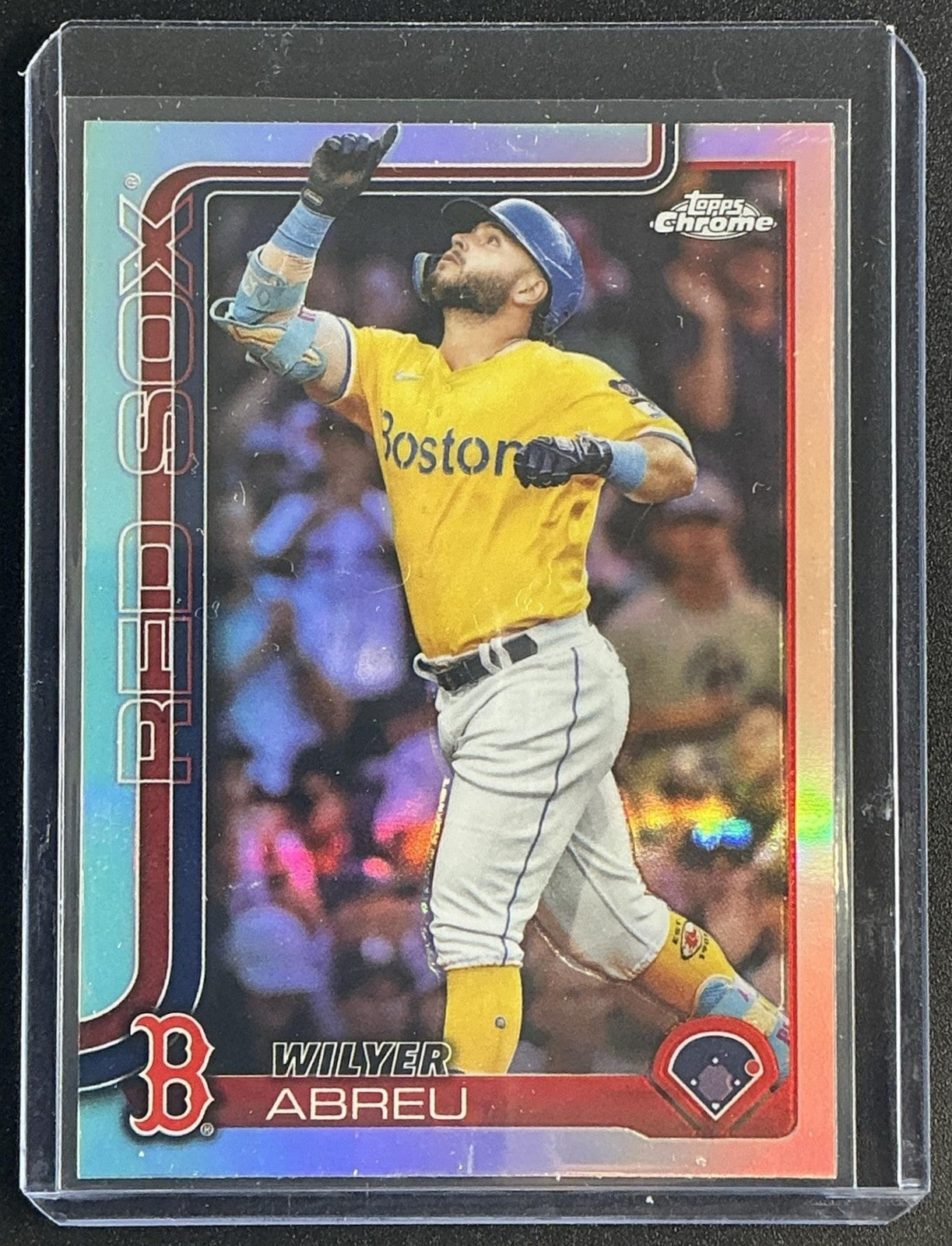 WILYER ABREU 2025 TOPPS CHROME UPDATE #USC118 REFRACTOR RED SOX