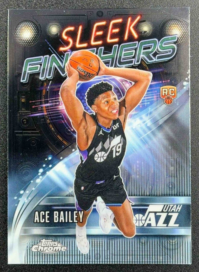 ACE BAILEY 2025-26 TOPPS CHROME #SF-25 SLEEK FINISHERS RC JAZZ