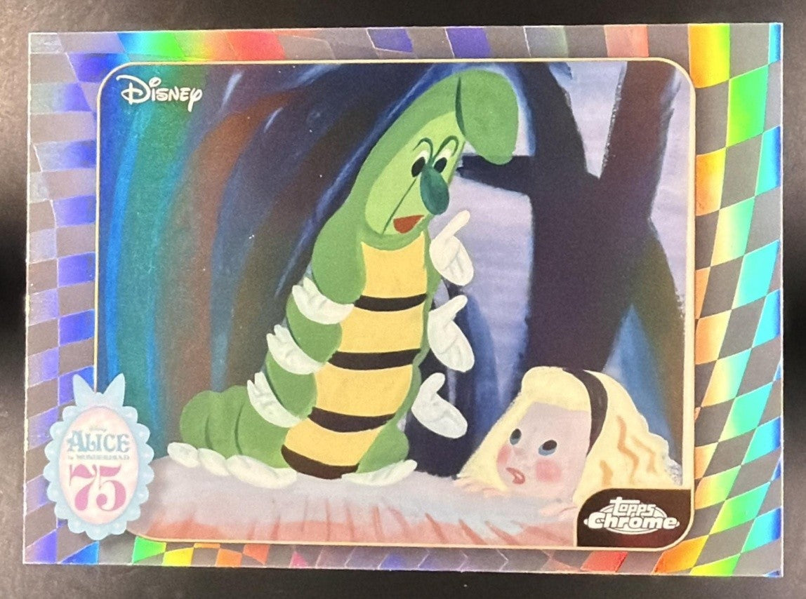WHO ARE YOU? 2026 TOPPS CHROME DISNEY #AW-8 ALICE IN WONDERLAND 75TH ANNIVERSARY