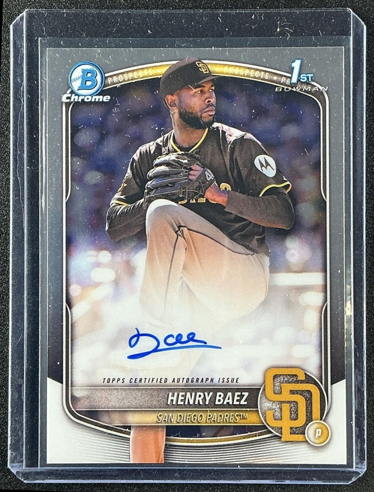 HENRY BAEZ 2025 BOWMAN CHROME #CPA-HBA AUTO 1ST PROSPECT PADRES