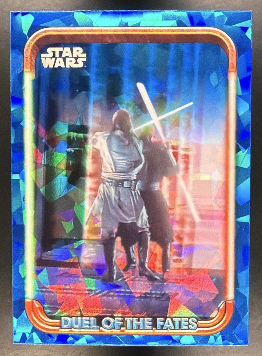 2024 Topps Chrome Sapphire Star Wars Qui-Gon Jinn Advances Duel of the Fates